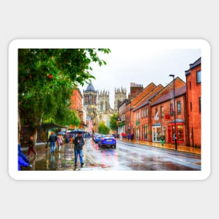 York City And Minster In The Rain Sticker